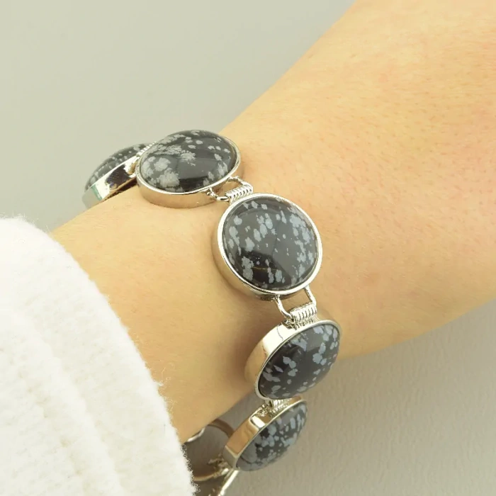 🏷️️ Браслет петля Обсідіан 19 см. ss_104104