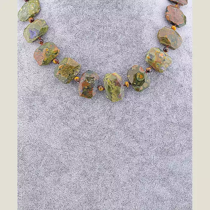 🏷️️ Намисто Яшма 44 см ss_57634