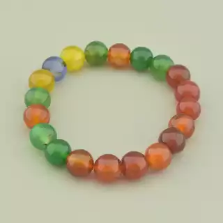 Браслет резинка Агат 18 см.