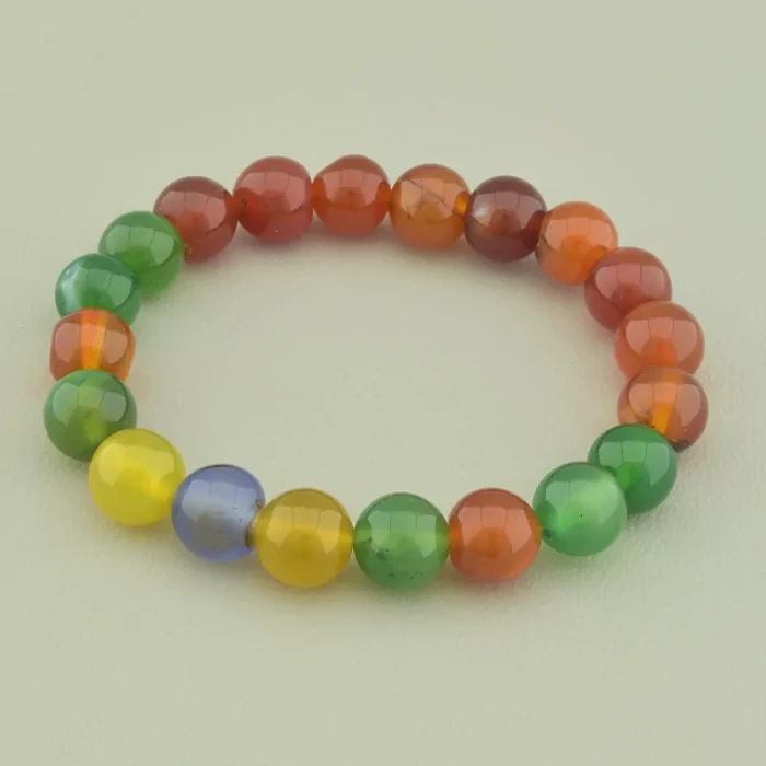 🏷️️ Браслет резинка Агат 18 см. ss_97448