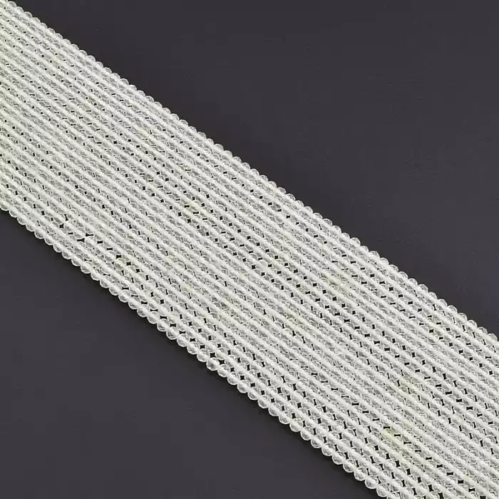 🏷️️ Намистини Гірський кришталь 39 см 3 мм. (без застібки) F-105429