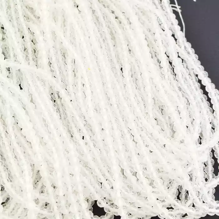 🏷️️ Намистини Гірський кришталь 39 см 3 мм. (без застібки) F-105429