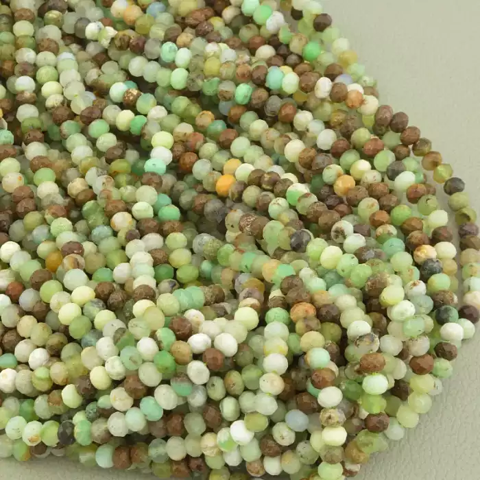 🏷️️ Намистини Хризопраз 39 см. на нитці (натуральне каміння, без застібки) ss_99437