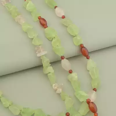 🏷️️ Намисто Флюорит, Сердолік, Рожевий кварц 50 см. F-99754