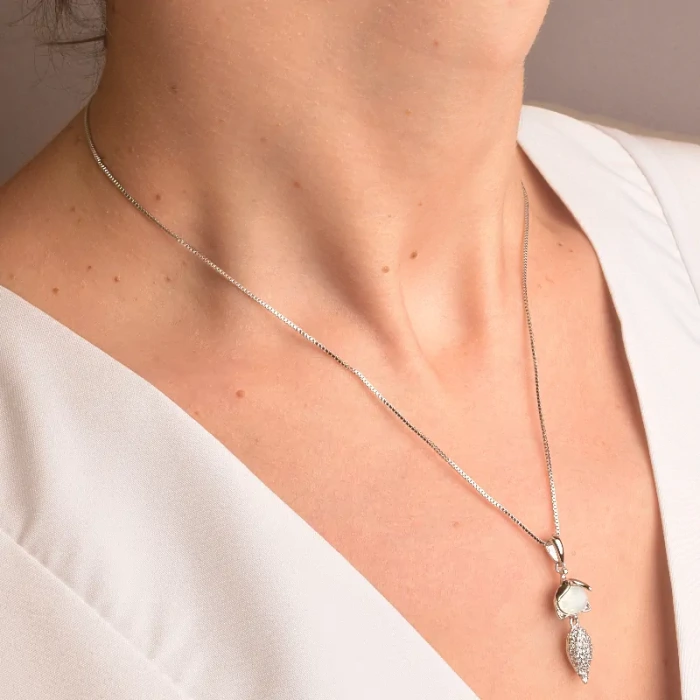 🏷️️ Підвіска Xuping Swarovski 40 см (родій) ss_72735