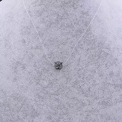 🏷️️ Підвіска сова Фіаніт 40 см (хром) F-63589