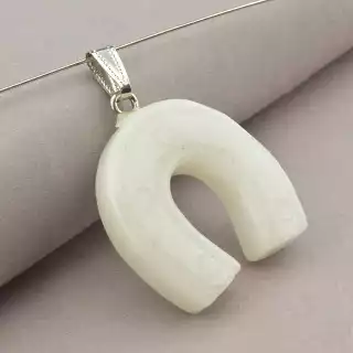 Кулон підкова Кварц 32х32х10 мм