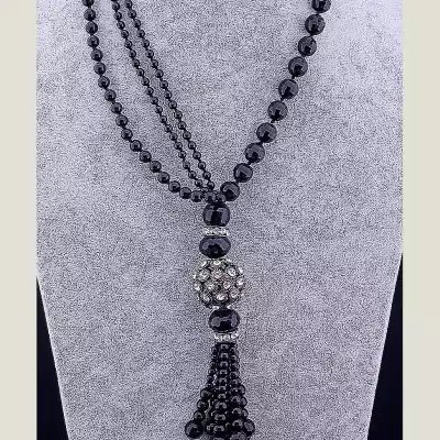 🏷️️ Намисто Агат, Сrystal 58 см F-51801