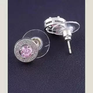 Сережки пусети Big Dipper Фіаніт (родій)