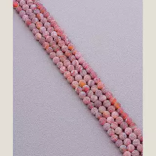 Намистини Агат 35 см 6 мм на нитці (натуральне каміння, без застібки)