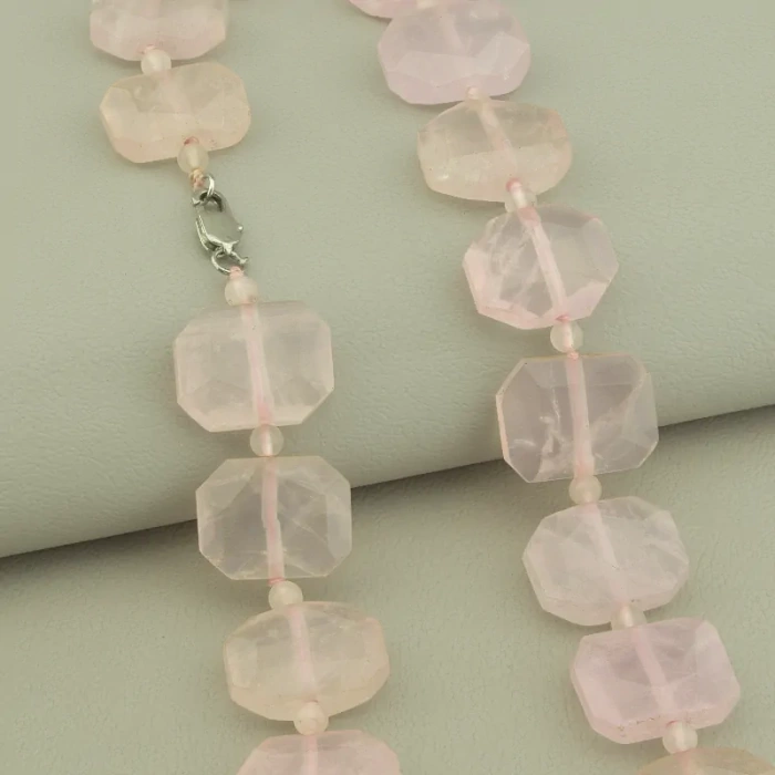🏷️️ Намисто Рожевий кварц 46 см. ss_101218
