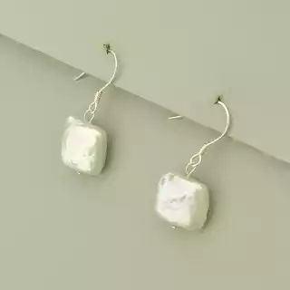 Сережки петля Перли (срібло 925 проба)