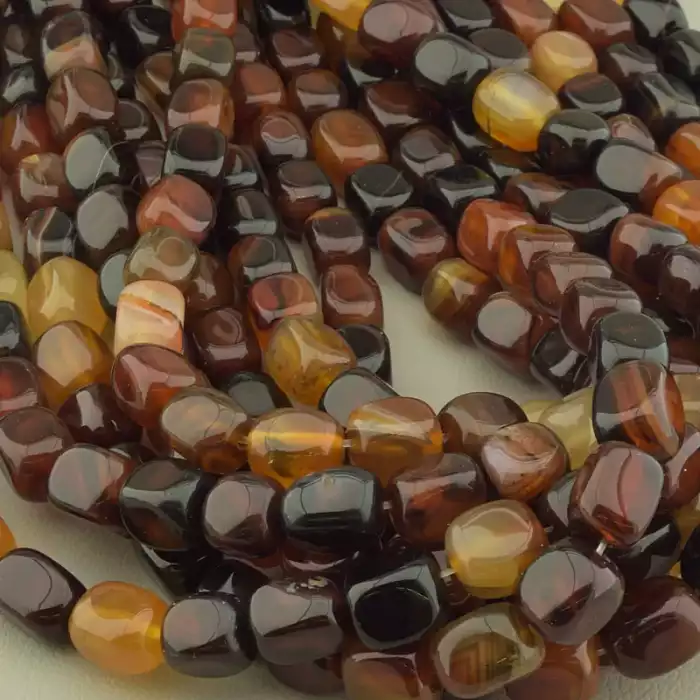 🏷️️ Нитка Агат 38 см. (без застібки) ss_102629