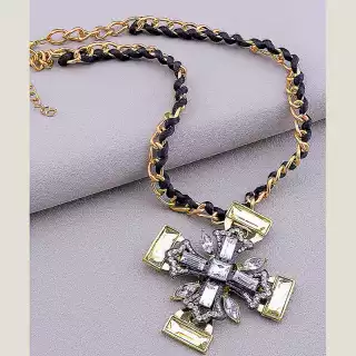 Підвіска хрест Сrystal 47 см FJ