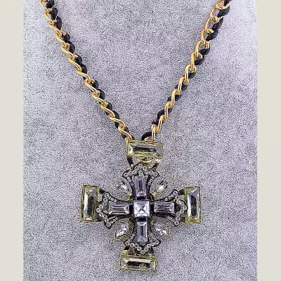 🏷️️ Підвіска хрест Сrystal 47 см FJ F-18204