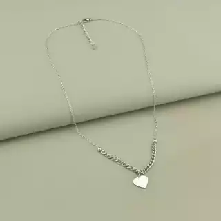 Підвіска серце Xuping 46 см (родій)