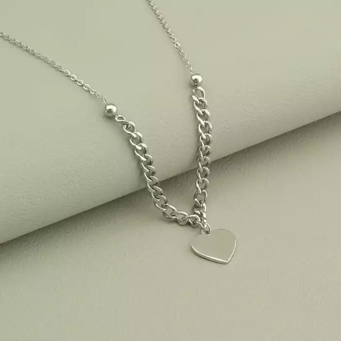 🏷️️ Підвіска серце Xuping 46 см (родій) ss_103044