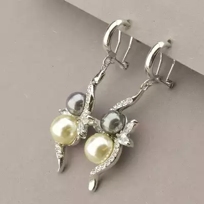 🏷️️ Набір Підвіска + Каблучка + Сережки Winniana Фіаніт 45 см. (родій) F-88603