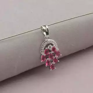 Кулон Xuping рожевий Фіаніт (родій)