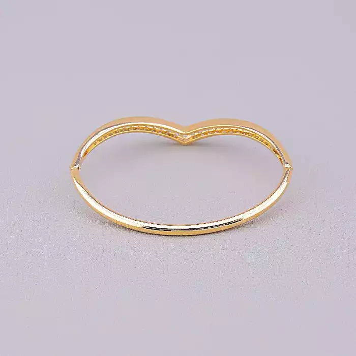 🏷️️ Браслет шарнірний Xuping Фіаніт 17 см (позолота/родій) ss_68710