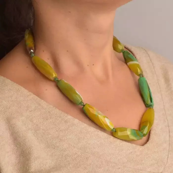 🏷️️ Намисто Агат 52 см ss_80230