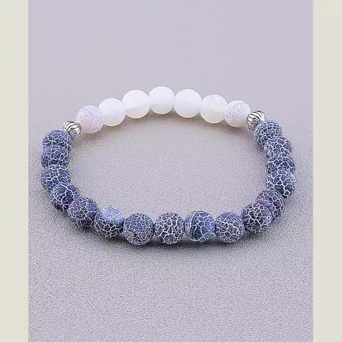 🏷️️ Браслет резинка Агат 18 см ss_80867