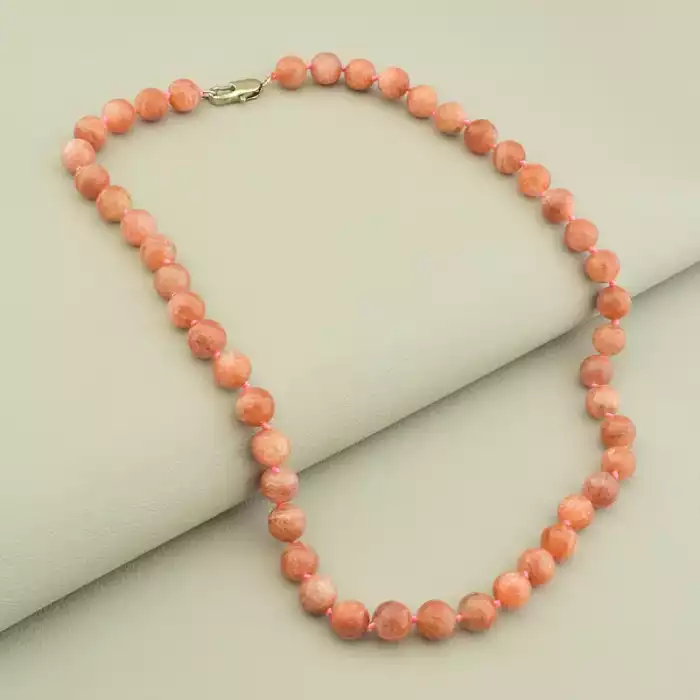 🏷️️ Намисто Сонячний камінь 49 см ss_105530