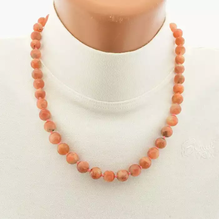 🏷️️ Намисто Сонячний камінь 49 см ss_105530