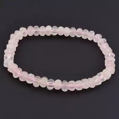 Браслет на резинці Рожевий кварц 18 см