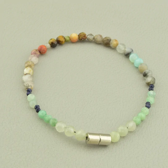 🏷️️ Браслет на магнітній застібці Самоцвіти 18 см. ss_98434