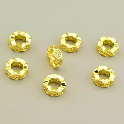 Вставка Фіаніт 8х8мм. (позолота 18к лимонна)