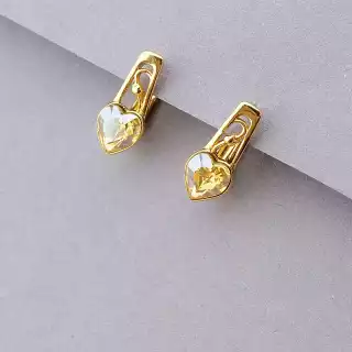 Сережки на англійській застібці Xuping Swarovski (позолота 18к)