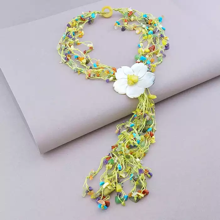 🏷️️ Намисто петля Самоцвіти 50 см ss_106449