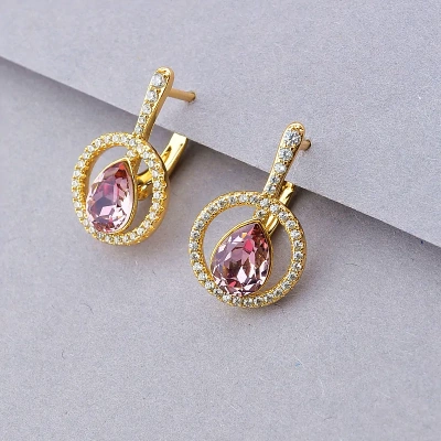 Сережки XUPING Swarovski (позолота 18к)