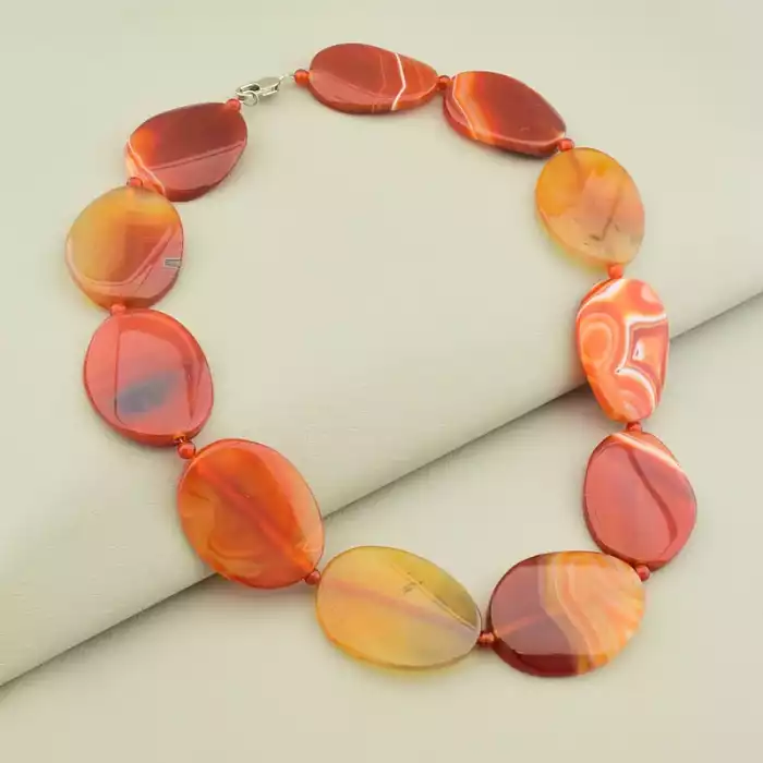 🏷️️ Намисто Агат, Сердолік 49 см ss_106549