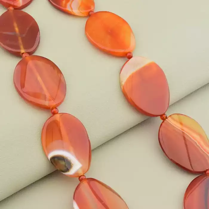 🏷️️ Намисто Агат, Сердолік 49 см ss_106549