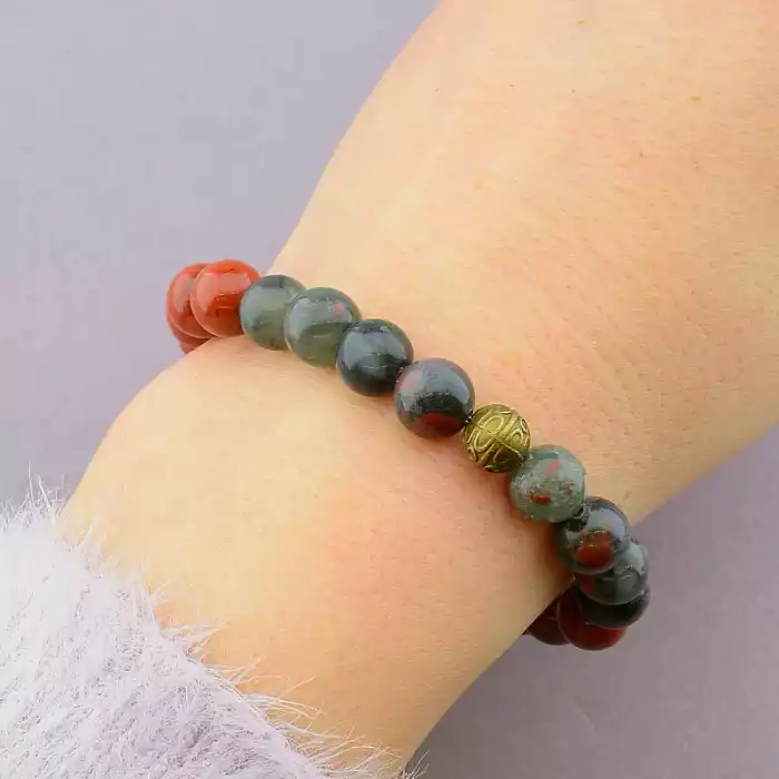 🏷️️ Браслет резинка Яшма 18 см ss_71310