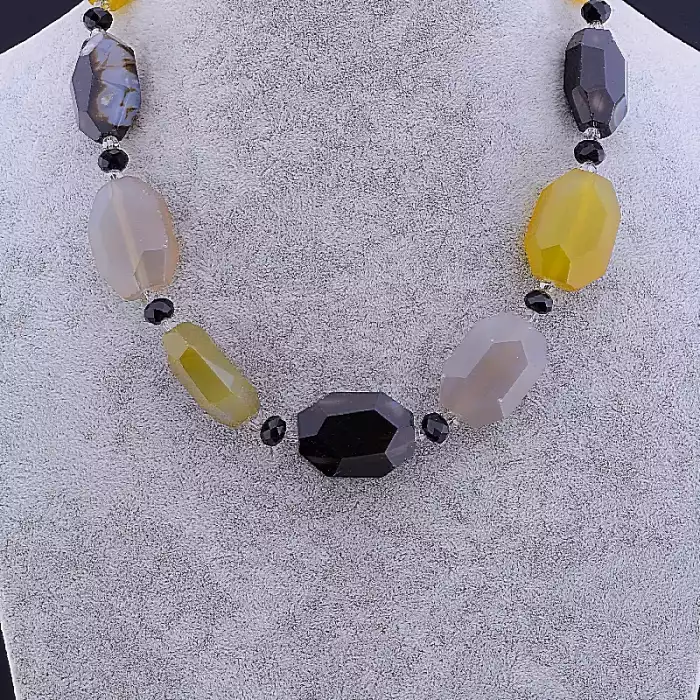 🏷️️ Намисто Агат 49 см ss_73622