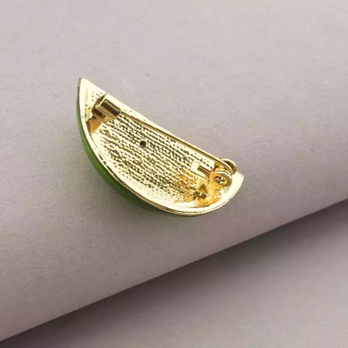 🏷️️ Брошка кавун емаль 33x15 мм ss_73858