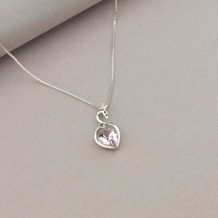 🏷️️ Підвіска лебідь Xuping Swarovski 40 см (родій) ss_74627