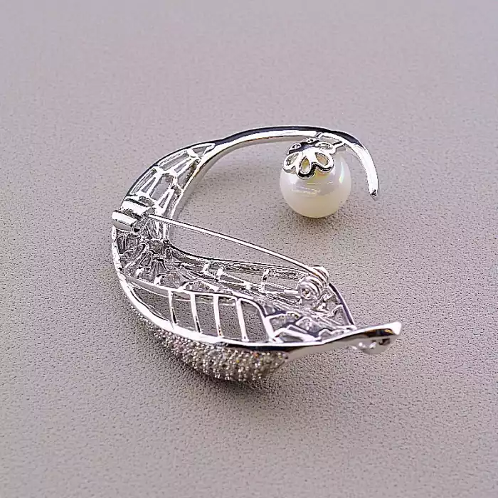 🏷️️ Брошка шпилька Майорка (родій) ss_84427