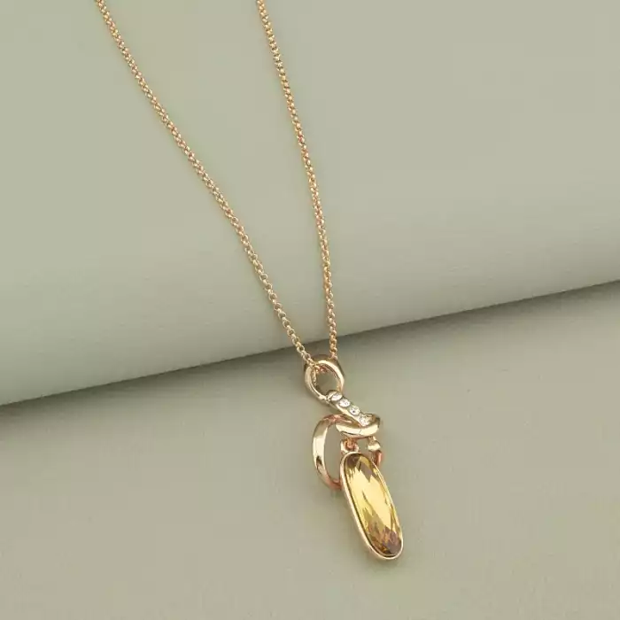 🏷️️ Підвіска Abella Фіаніт 45 см (позолота 18к) ss_100704