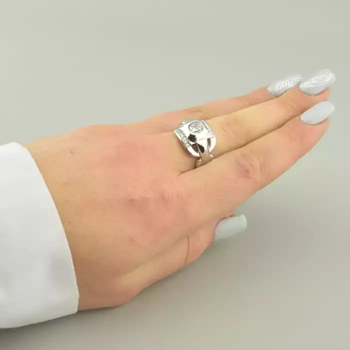 🏷️️ Каблучка Xuping Фіаніт (родій) ss_93248