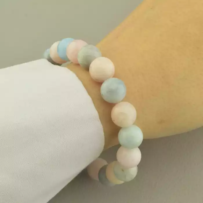 🏷️️ Браслет резинка Морганіт 19 см. ss_101319