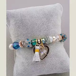 Браслет резинка Чеський кришталь 18 см