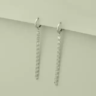 Сережки-кільця ланцюжки Xuping (родій)