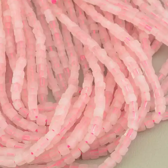 🏷️️ Намистини Рожевий кварц 39 см. на нитці (натуральне каміння, без застібки) ss_103565