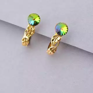 Сережки на англійській застібці Xuping Swarovski (позолота 18к)