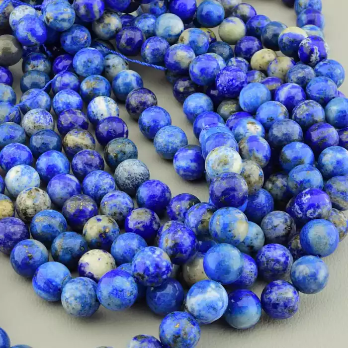 🏷️️ Нитка з лазуритом синя, 38 см (кульки 10,5 мм) ss_104516