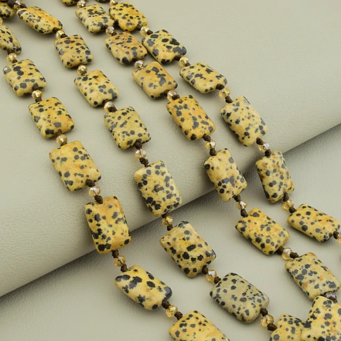 🏷️️ Намисто Яшма Чеський кришталь (98 см, без замку, коричневий, помаранчевий) ss_104917